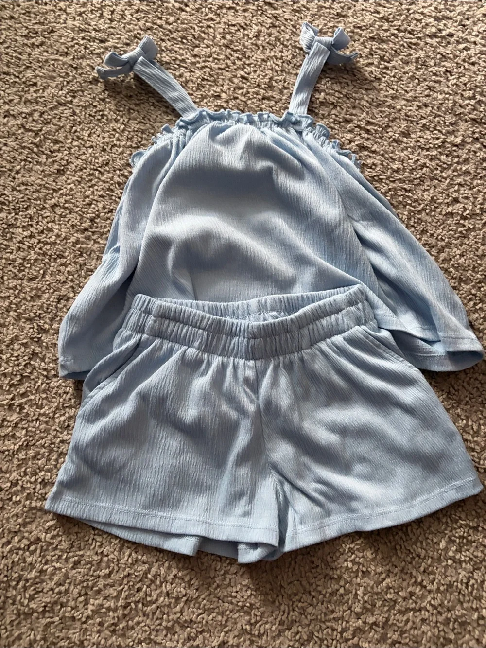 H&M Light Blue Girls' Tank & Shorts Matching Set